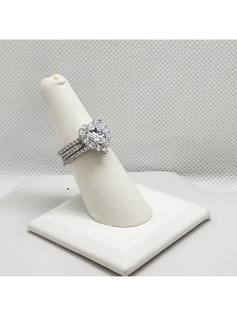 Brand New Sterling Silver 925 2 Pcs Heart Ring